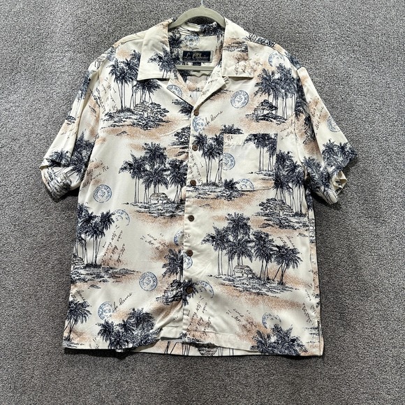 Other - La Cabana Hawaiian Camp Shirt Men Large‎ Rayon Palm Tree Tropical Cruise Resort